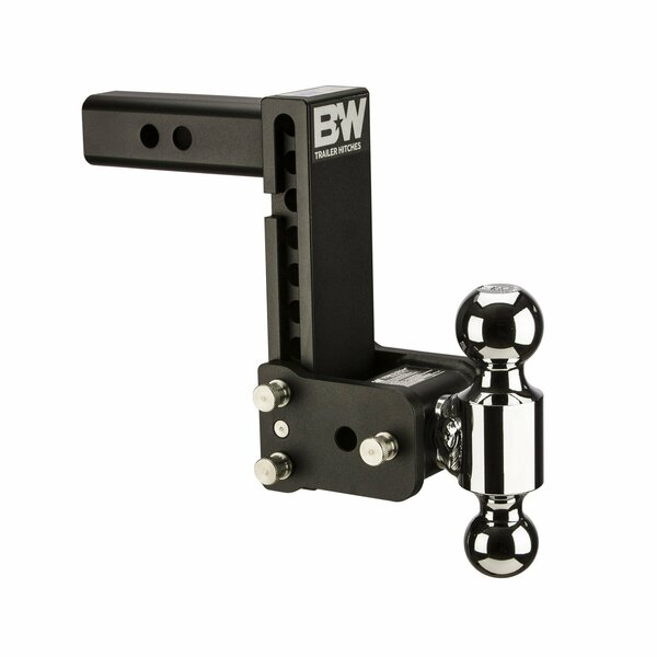 B&W Towing B&W Tow And Stow Tri Ball 2 Adj Ball Mount 5 Drop/5-1/2 Rise, Black TS10040B